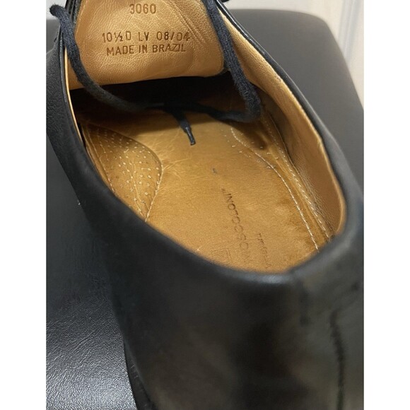 Men’s Sandro Moscolloni Vineyard Black Lace Up Leather Oxford Shoes 10.5 D Black - Picture 9 of 10